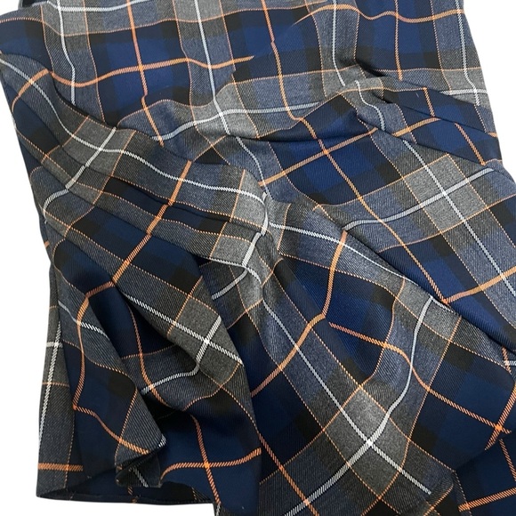 Zara Plaid Asymmetrical Ruffle Top Back Zip Preppy Modern Size XS **Has Flaw - Picture 12 of 15